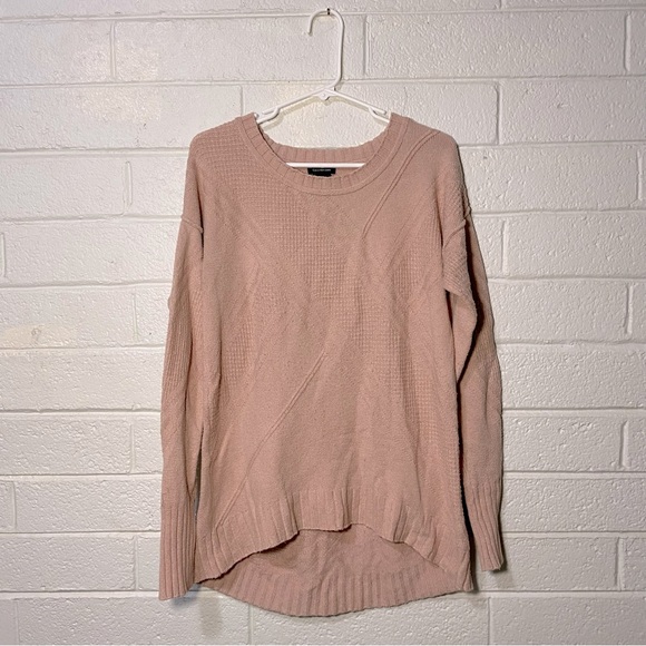 Calvin Klein Pink Textured Knit Sweater Long Oversized Soft Women’s Small - Picture 1 of 7